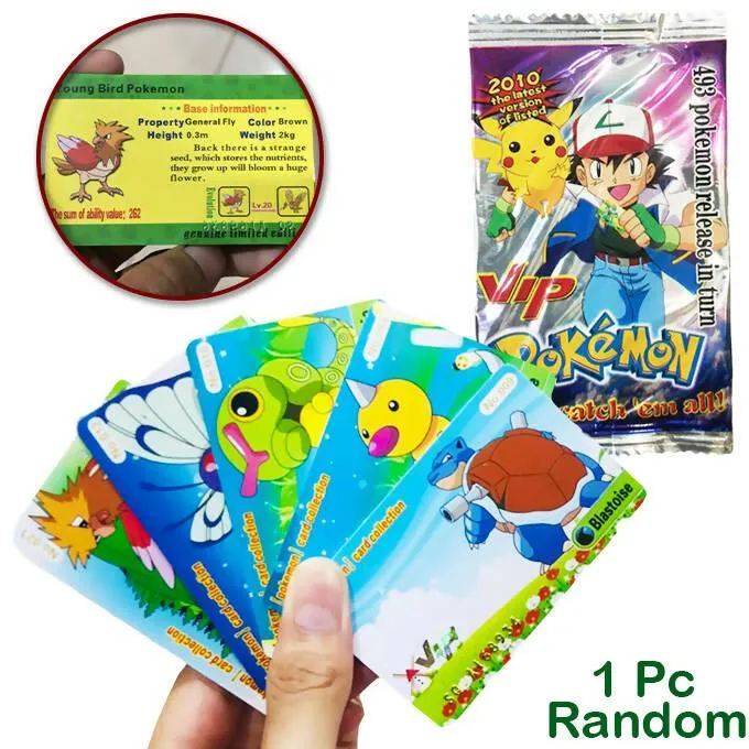 1 Pc Pokemon VIP Battle Trading Cards Game - 1 pc Anime Cartoon Pokemon English Version Tcg Card - Random Card