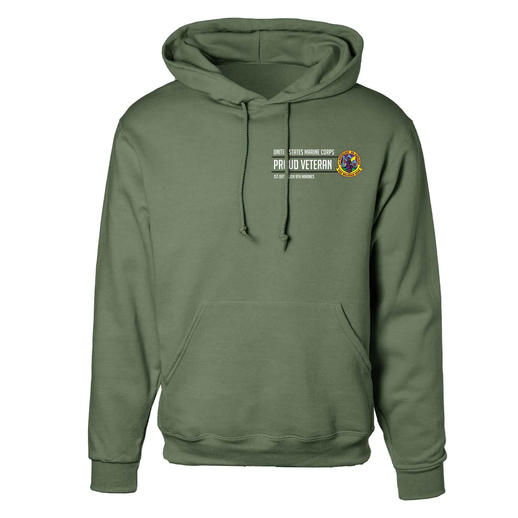 1st Battalion 9th Marines Proud Veteran Hoodie