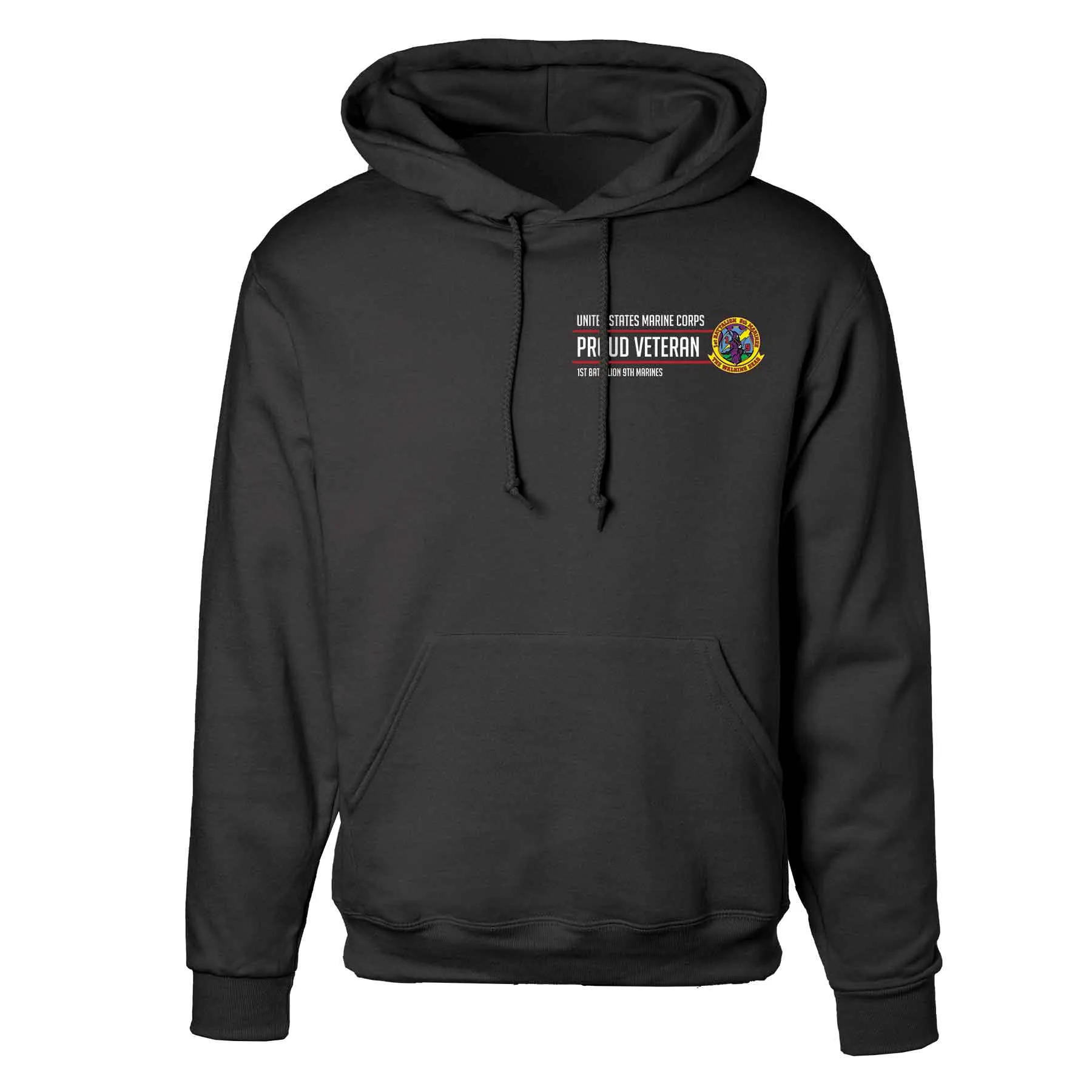 1st Battalion 9th Marines Proud Veteran Hoodie