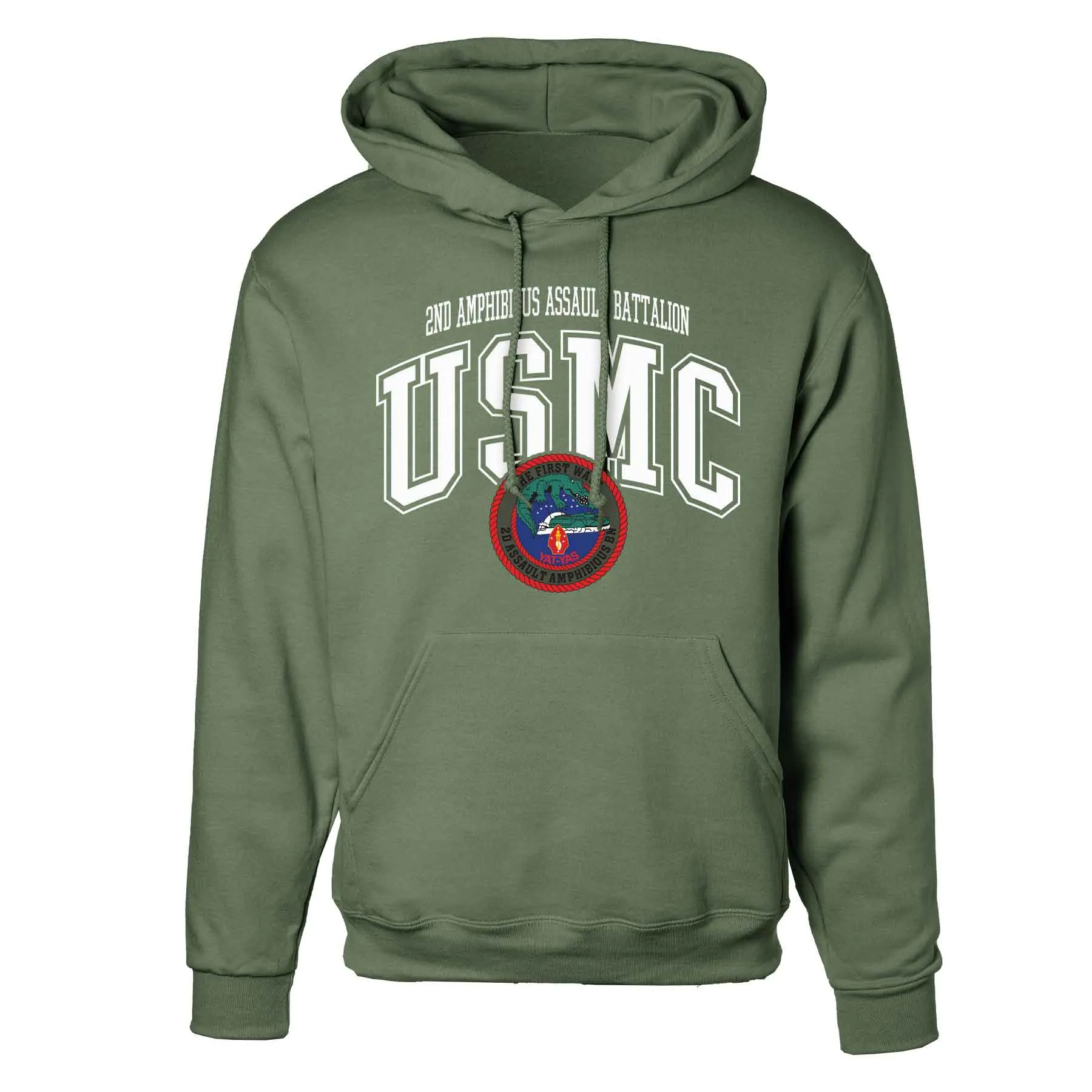 2nd Assualt Amphibious Bn Arched Hoodie