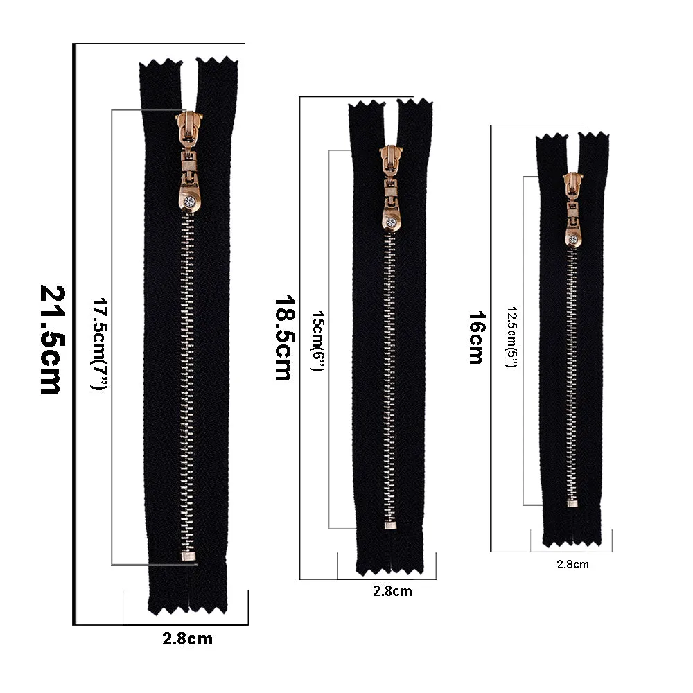 #3 Golden Diamond Runner Closed-End Zipper for Fancy Coats