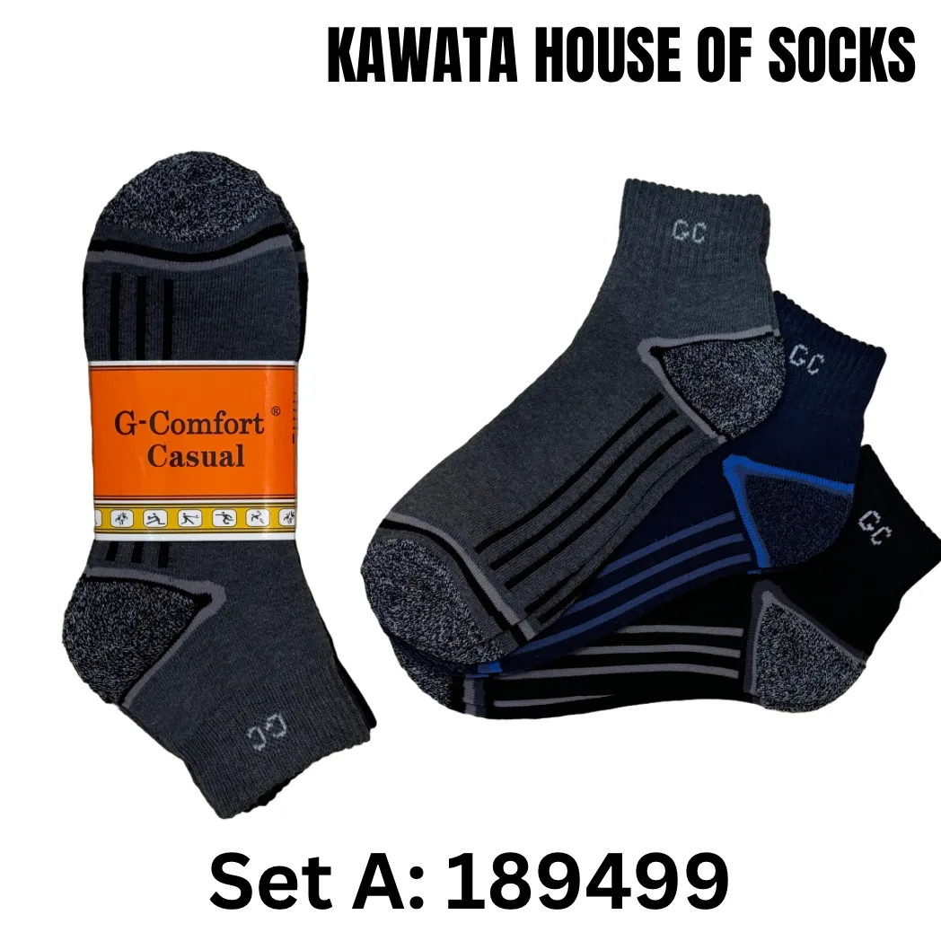 3-in-1 Value Pack Patterned Sport Socks