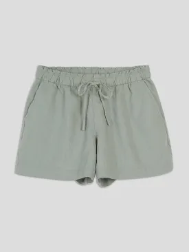 4" Mid Rise Linen Pull-On Shorts