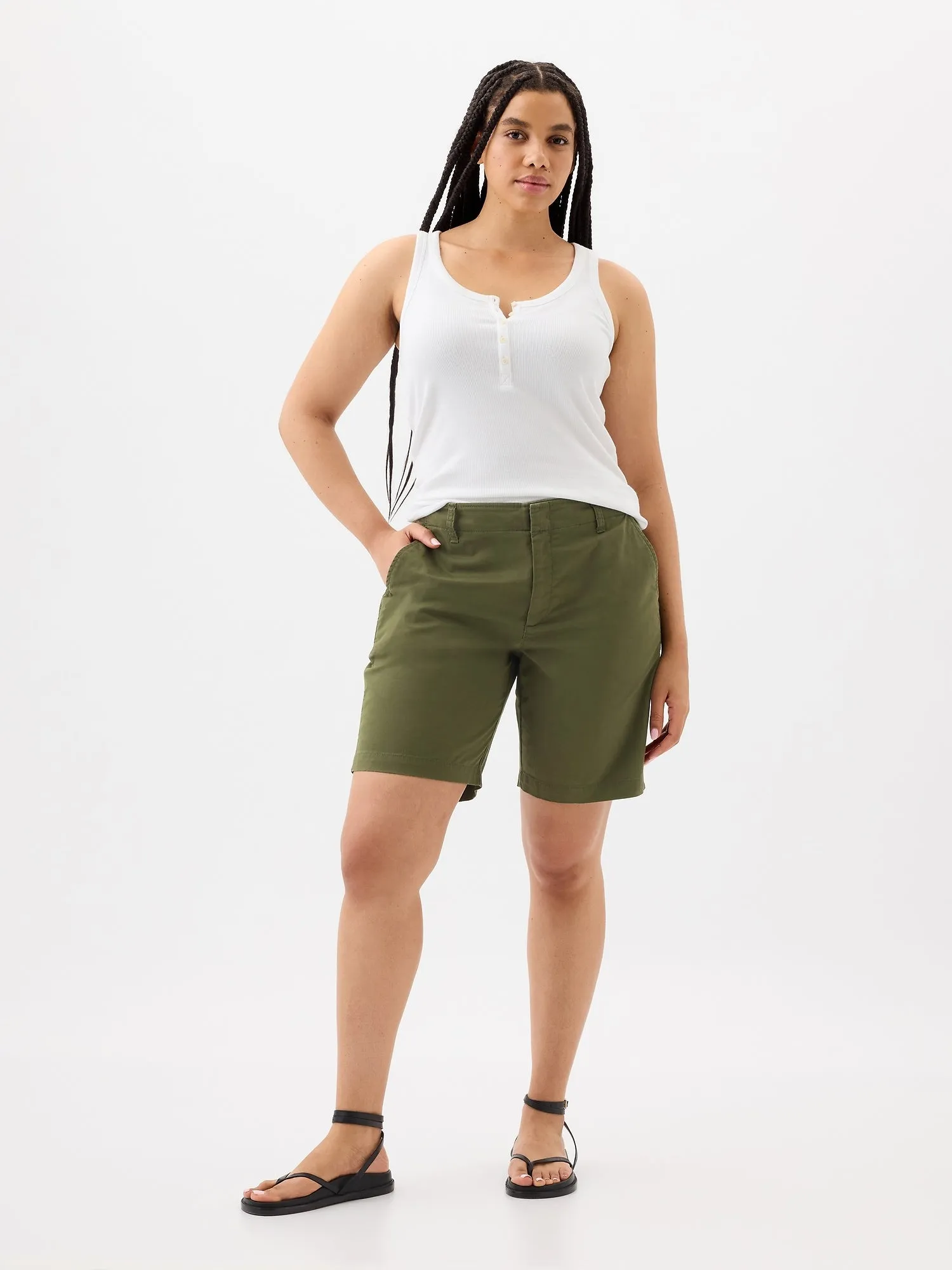 9" Downtown Khaki Bermuda Shorts