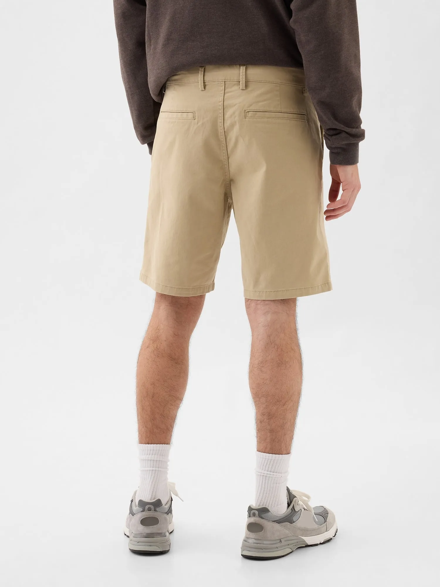 9" Essential Khaki Shorts with Washwell