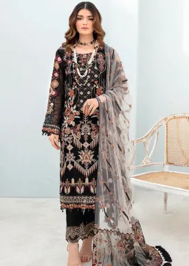 A-707-R - Readymade - Ramsha Chevron Chiffon Collection Vol 7