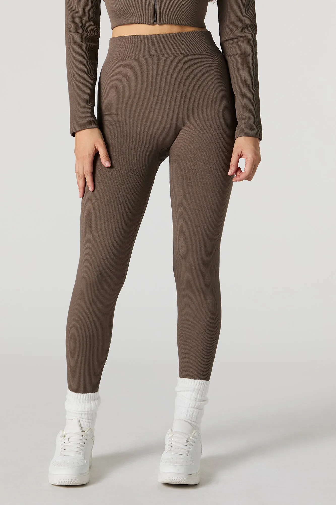 Active Seamless Ribbed High Rise Legging