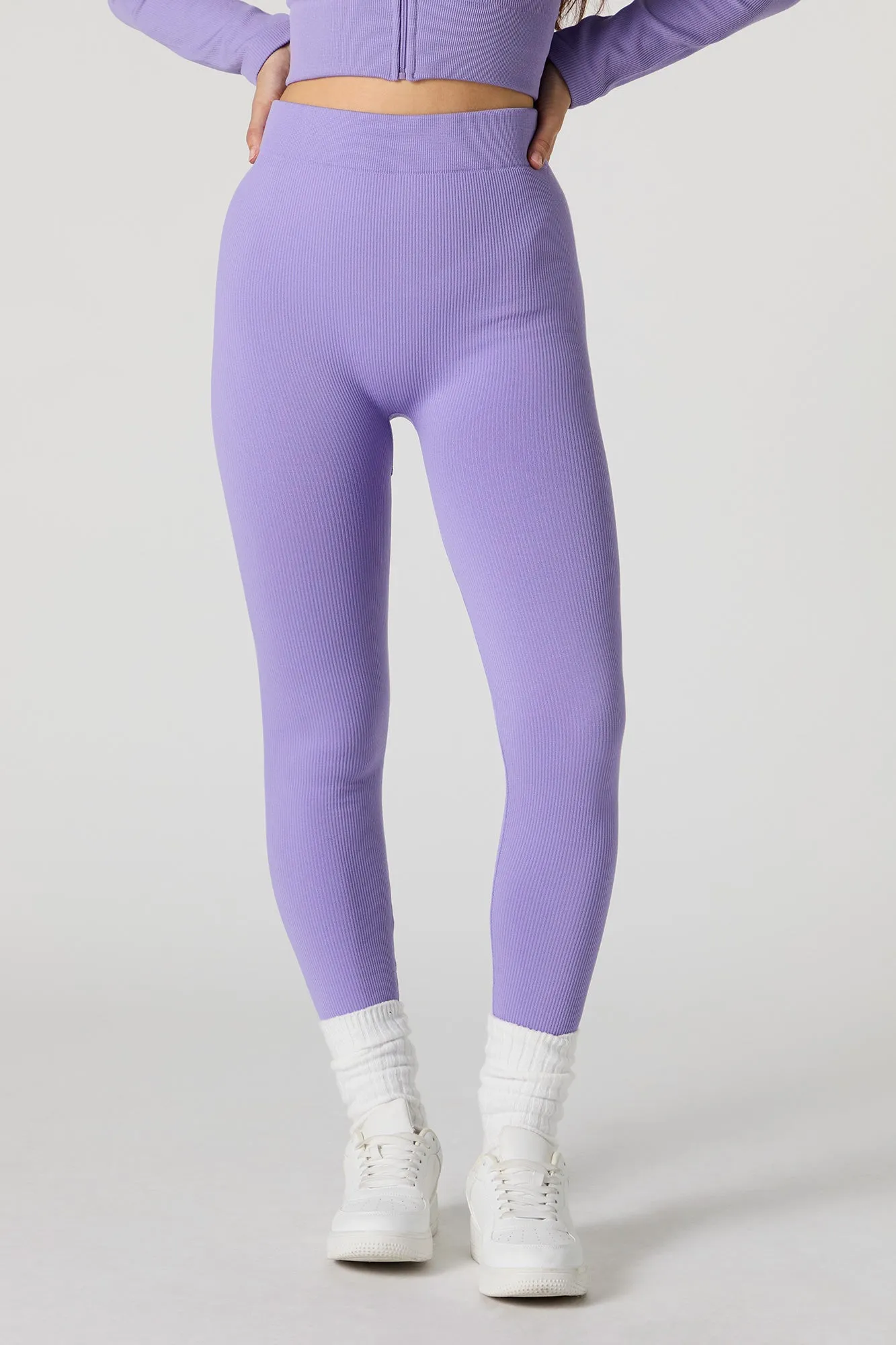 Active Seamless Ribbed High Rise Legging