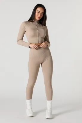 Active Seamless Ribbed High Rise Legging