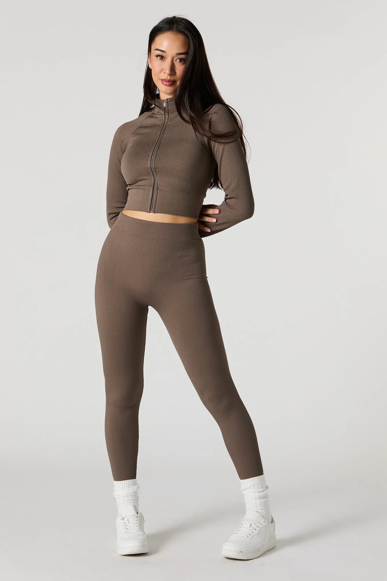 Active Seamless Ribbed High Rise Legging