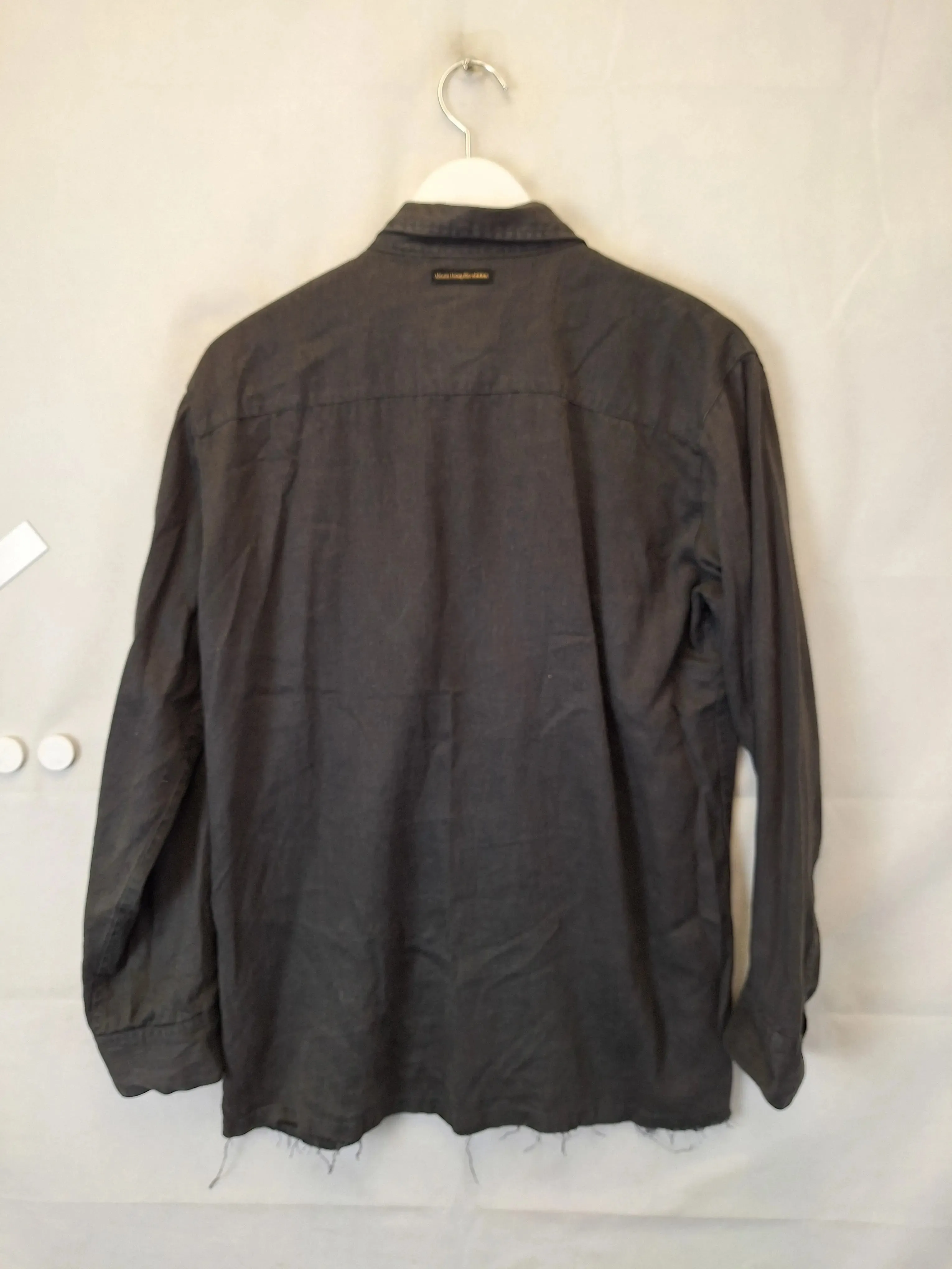 Afends Essential Hemp Button Down Shirt Size 8