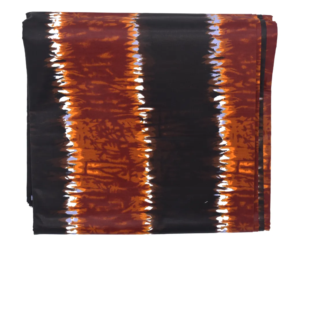 African Print Brown and Burnt Orange - CA143