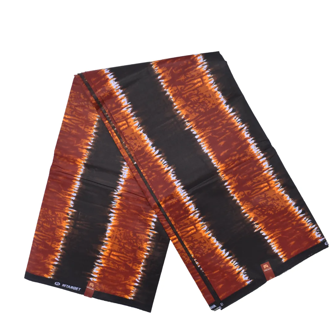 African Print Brown and Burnt Orange - CA143