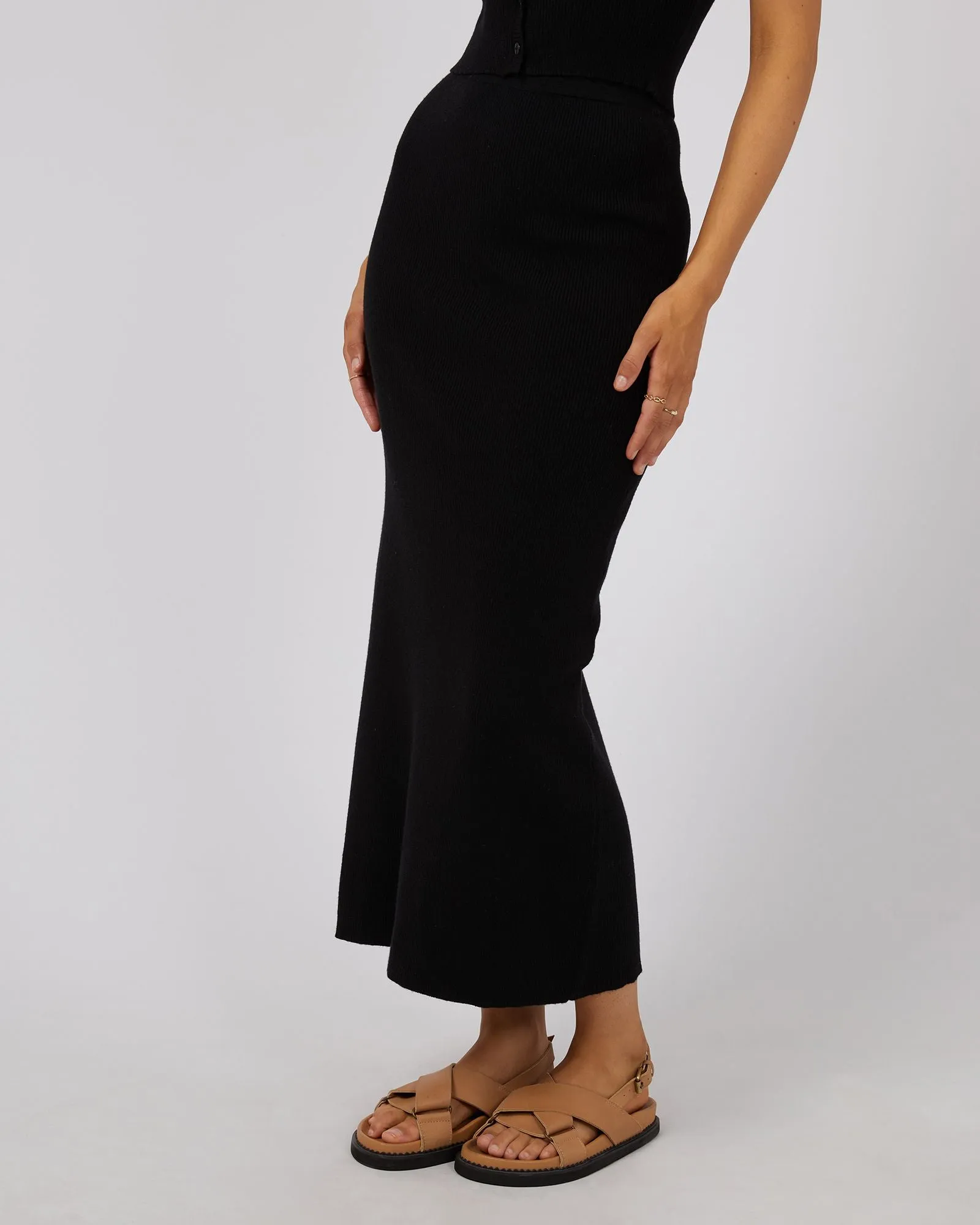 All About Eve Henley Knit Skirt