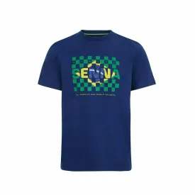 Ayrton Senna Men's Fanwear Flag T-Shirt - Navy