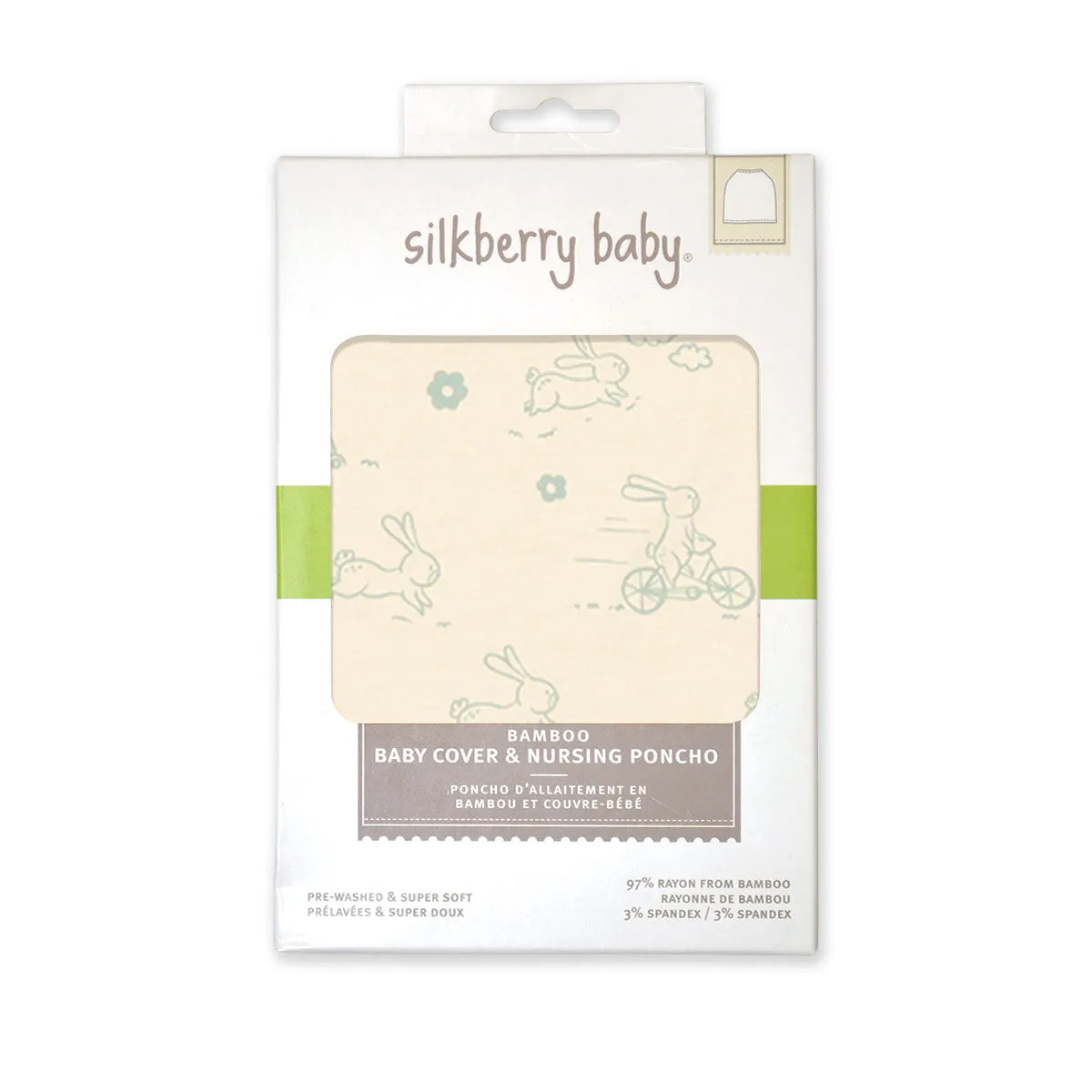 Bamboo Baby Cover & Nursing Poncho (Go Go Bunny Print)