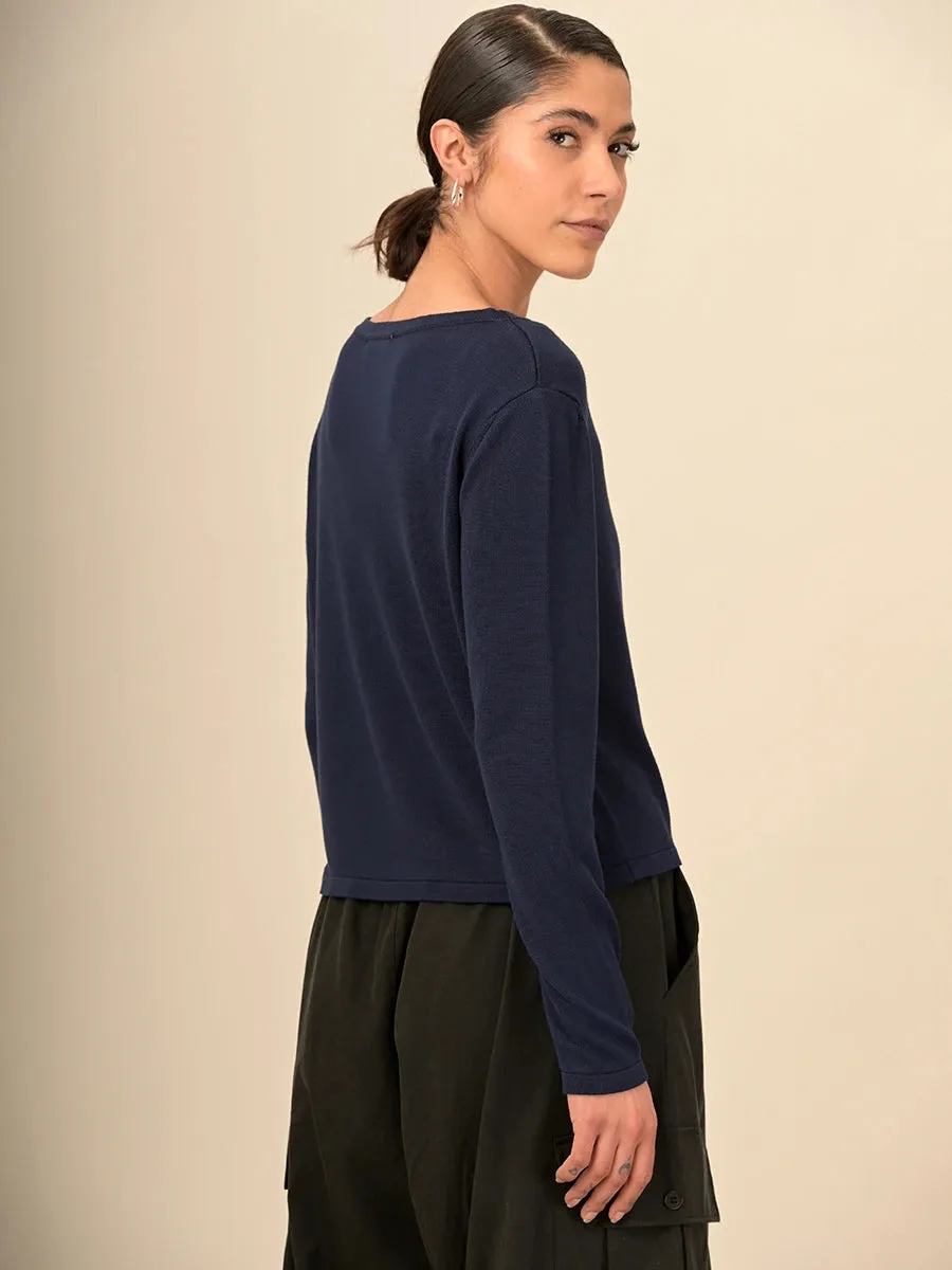 Bamboo Round Neck Boxy Sweater