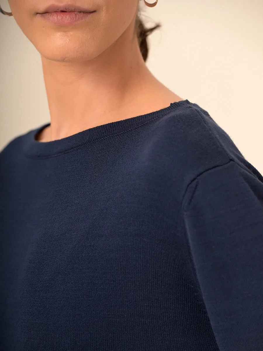 Bamboo Round Neck Boxy Sweater