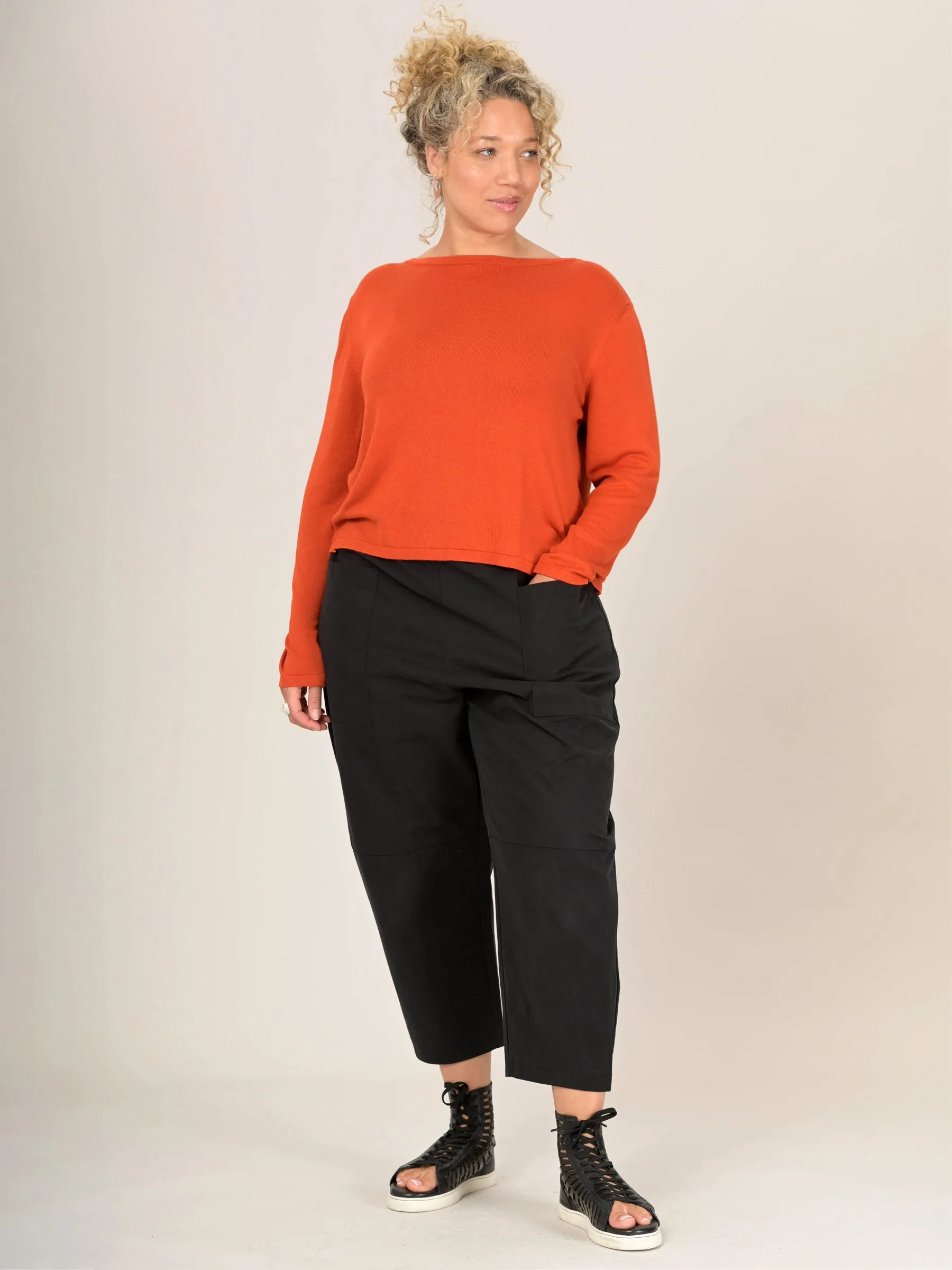 Bamboo Round Neck Boxy Sweater