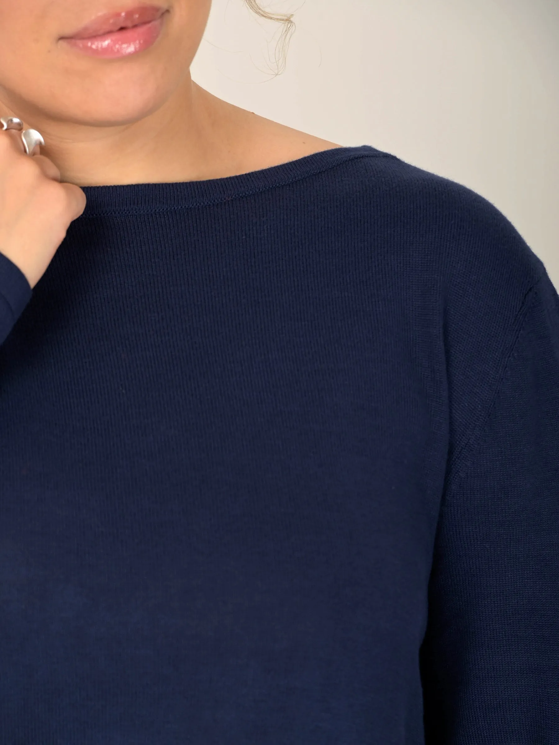 Bamboo Round Neck Boxy Sweater