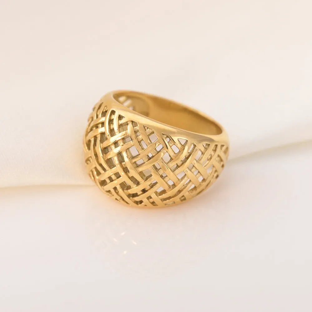 Bamboo Wave Ring