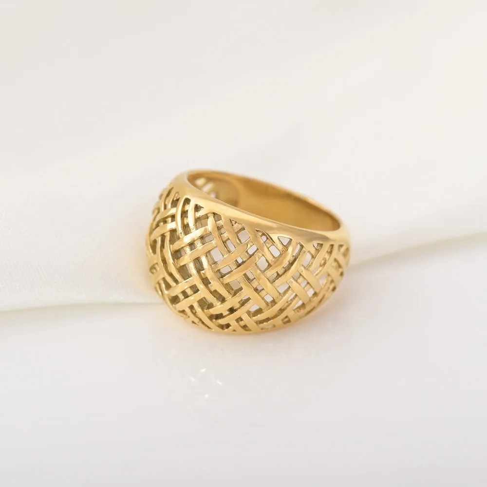 Bamboo Wave Ring