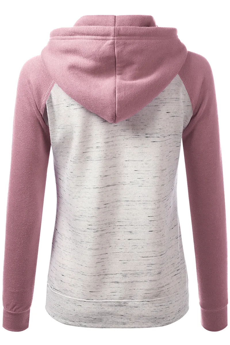 BASIC LIGHTWEIGHT PULLOVER HOODIE SWEATSHIRT FOR WOMEN