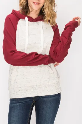 BASIC LIGHTWEIGHT PULLOVER HOODIE SWEATSHIRT FOR WOMEN