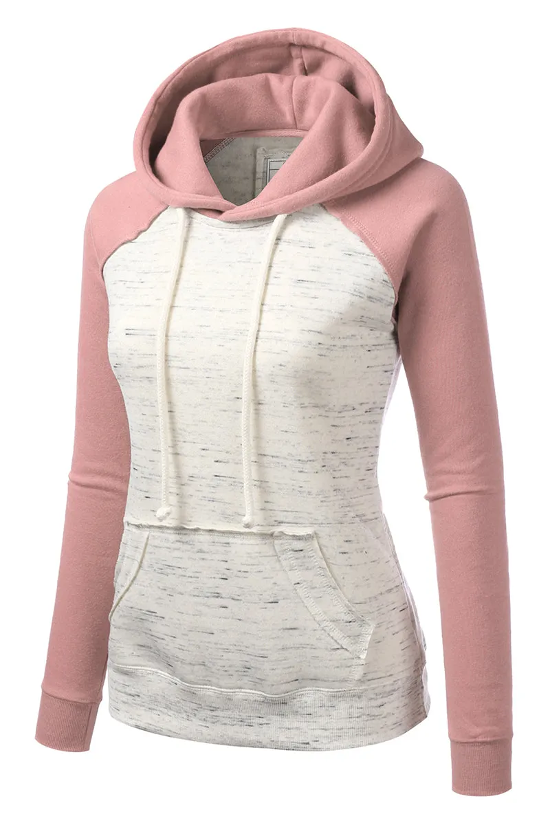 BASIC LIGHTWEIGHT PULLOVER HOODIE SWEATSHIRT FOR WOMEN