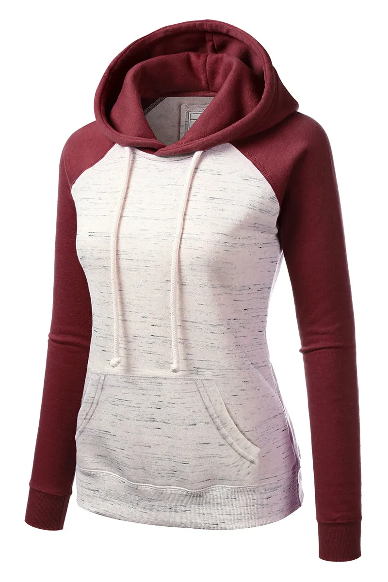 BASIC LIGHTWEIGHT PULLOVER HOODIE SWEATSHIRT FOR WOMEN