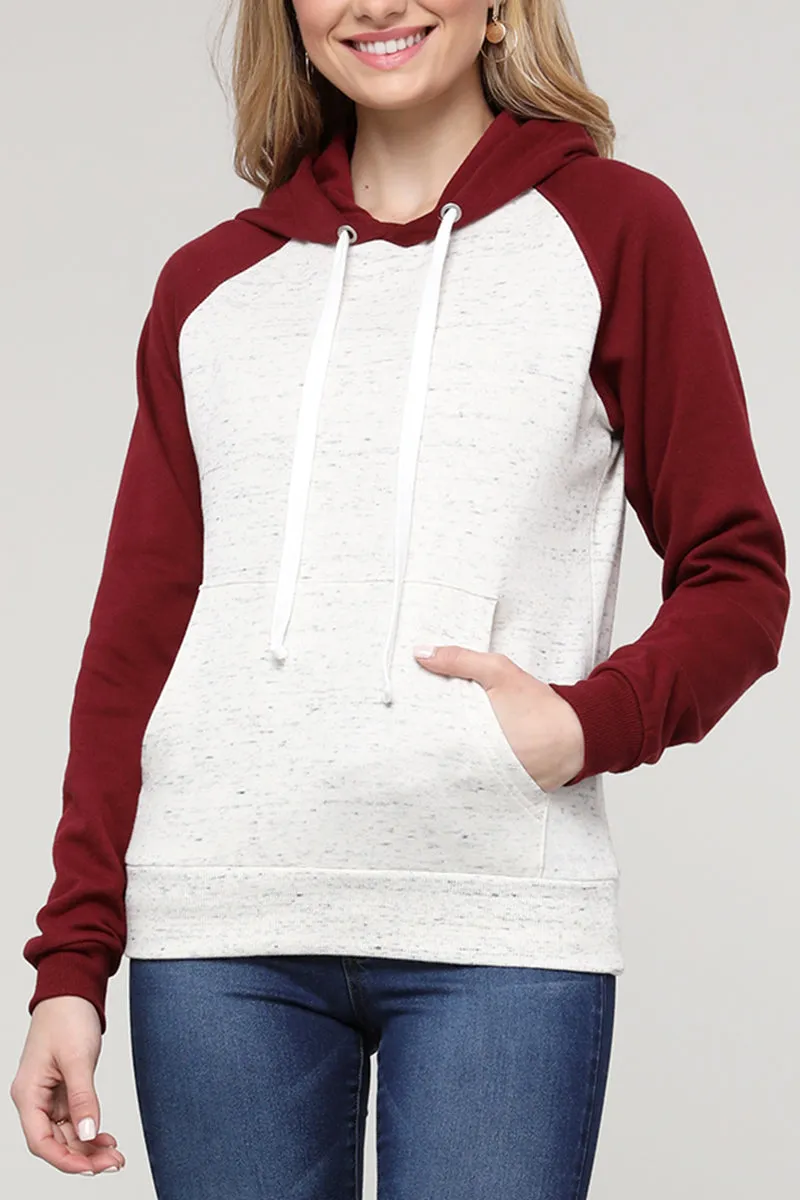 BASIC LIGHTWEIGHT PULLOVER HOODIE SWEATSHIRT FOR WOMEN