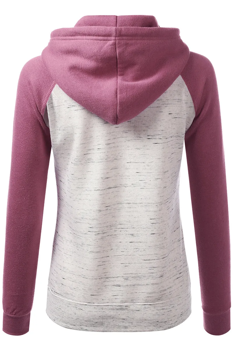 BASIC LIGHTWEIGHT PULLOVER HOODIE SWEATSHIRT FOR WOMEN