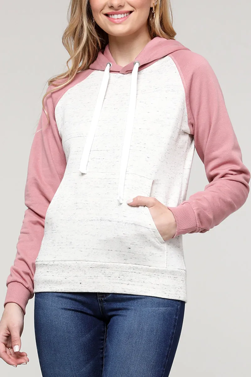 BASIC LIGHTWEIGHT PULLOVER HOODIE SWEATSHIRT FOR WOMEN