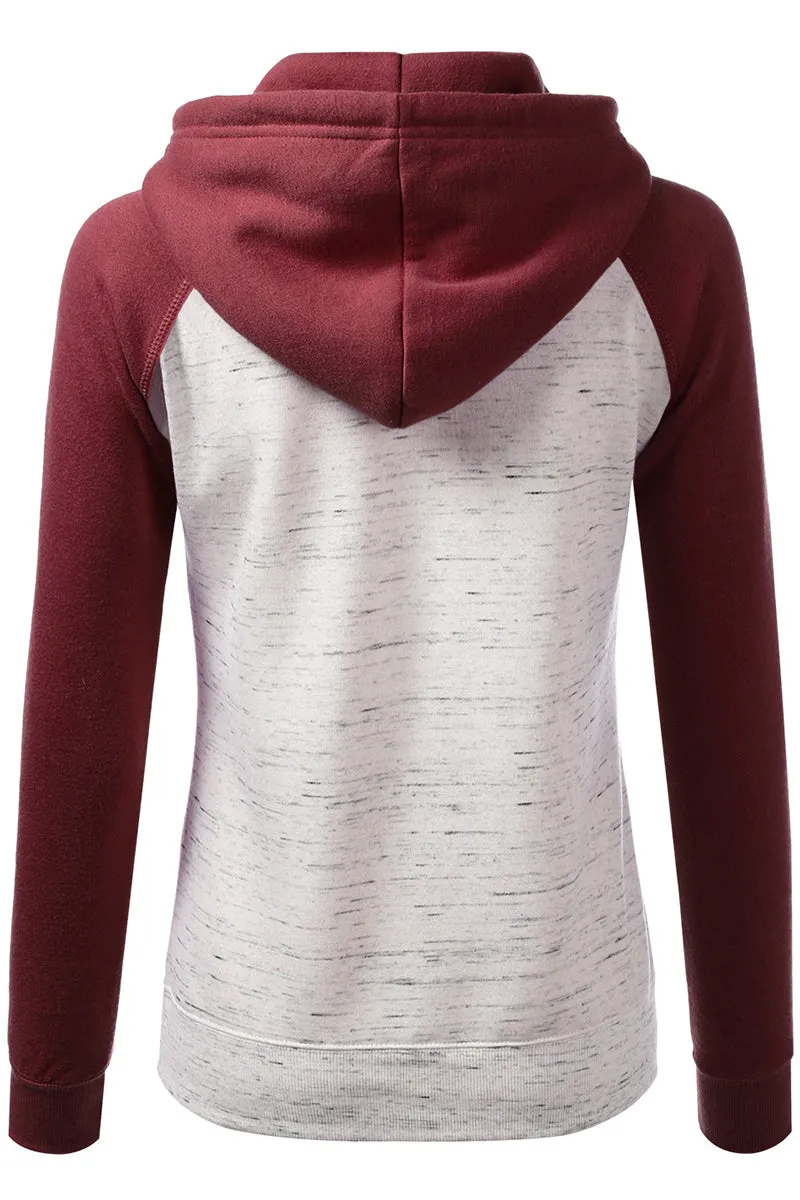 BASIC LIGHTWEIGHT PULLOVER HOODIE SWEATSHIRT FOR WOMEN