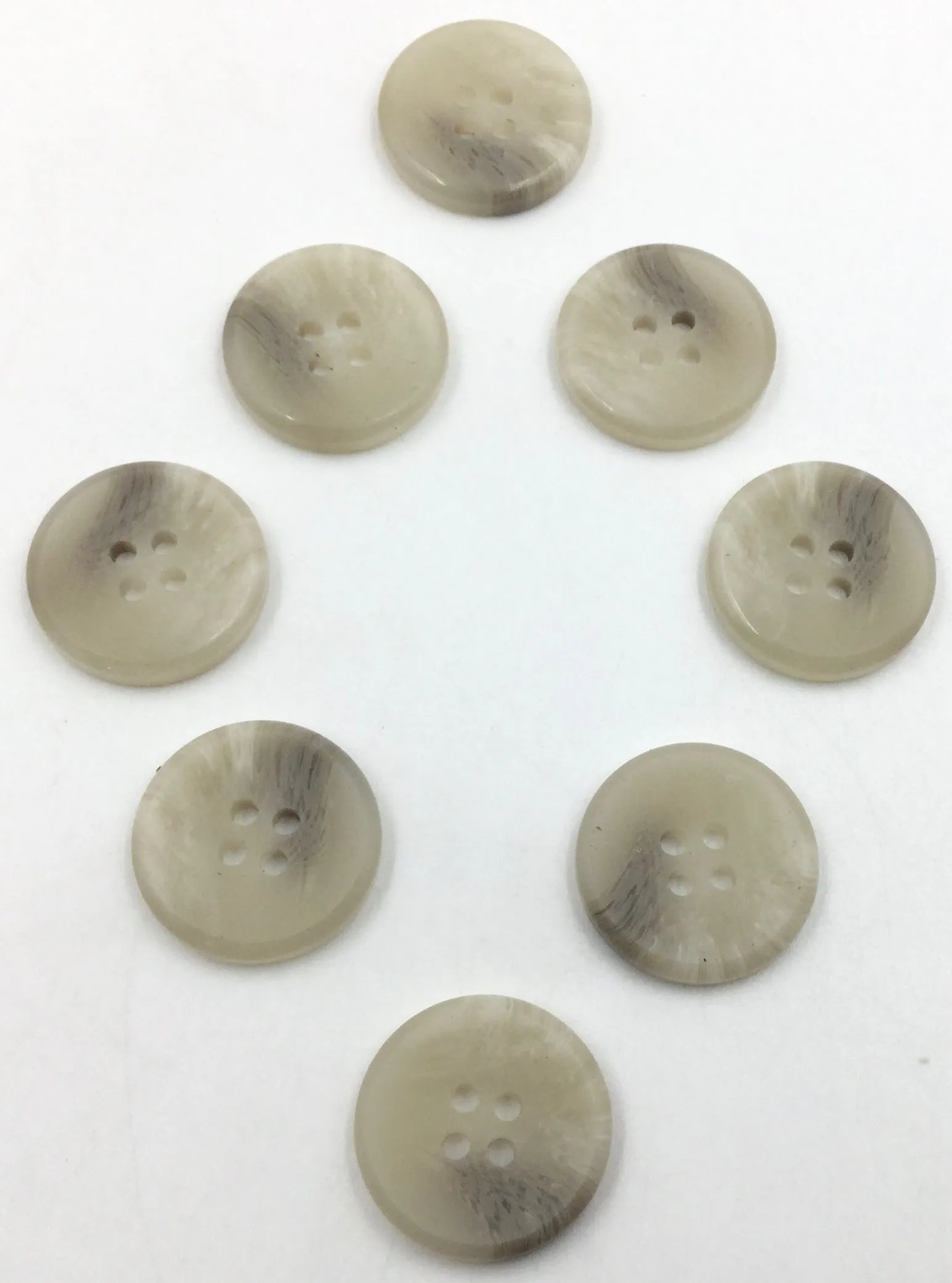 Beige Circular 4 Hole Polyester Buttons