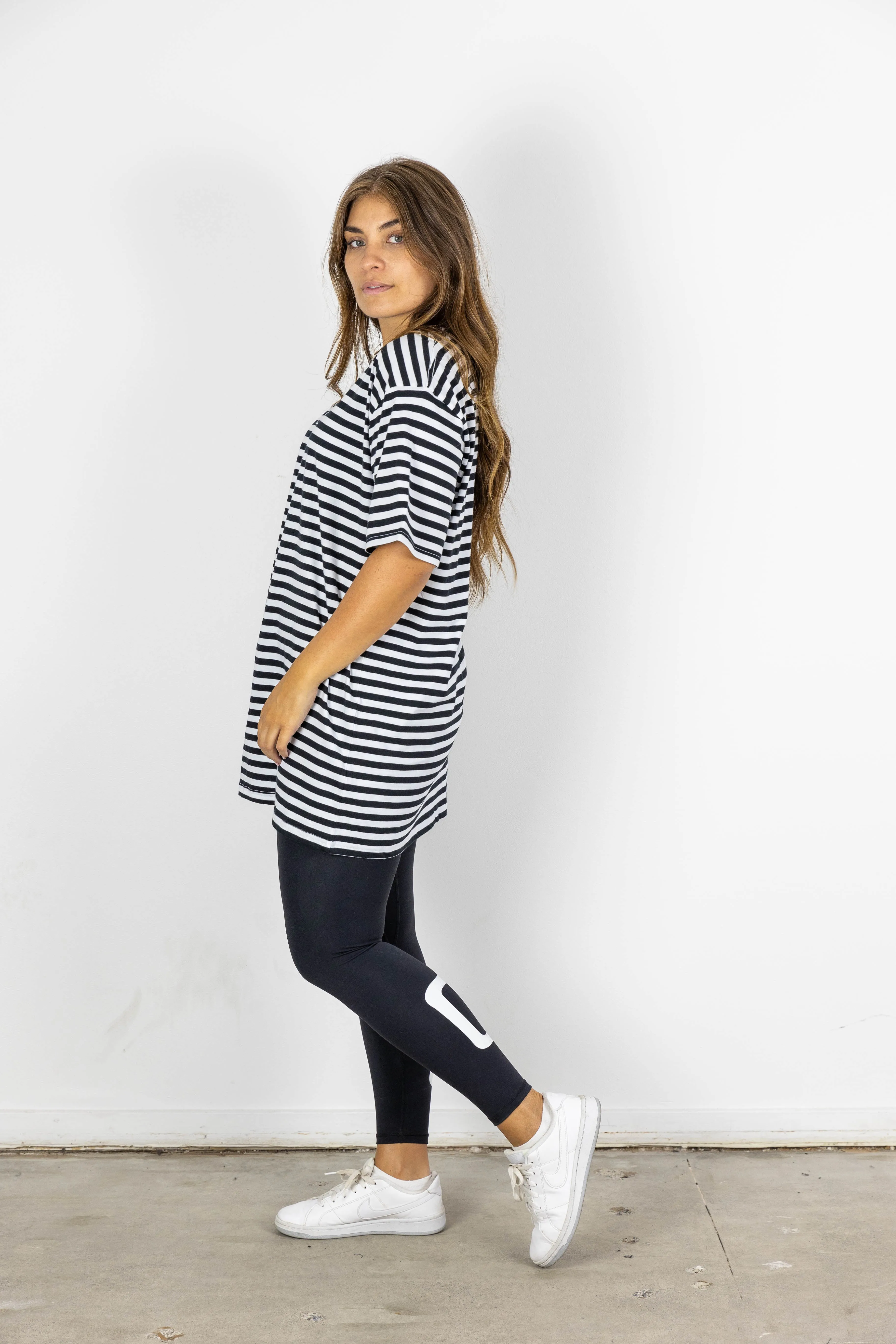 BEN STRIPE TEE BLACK