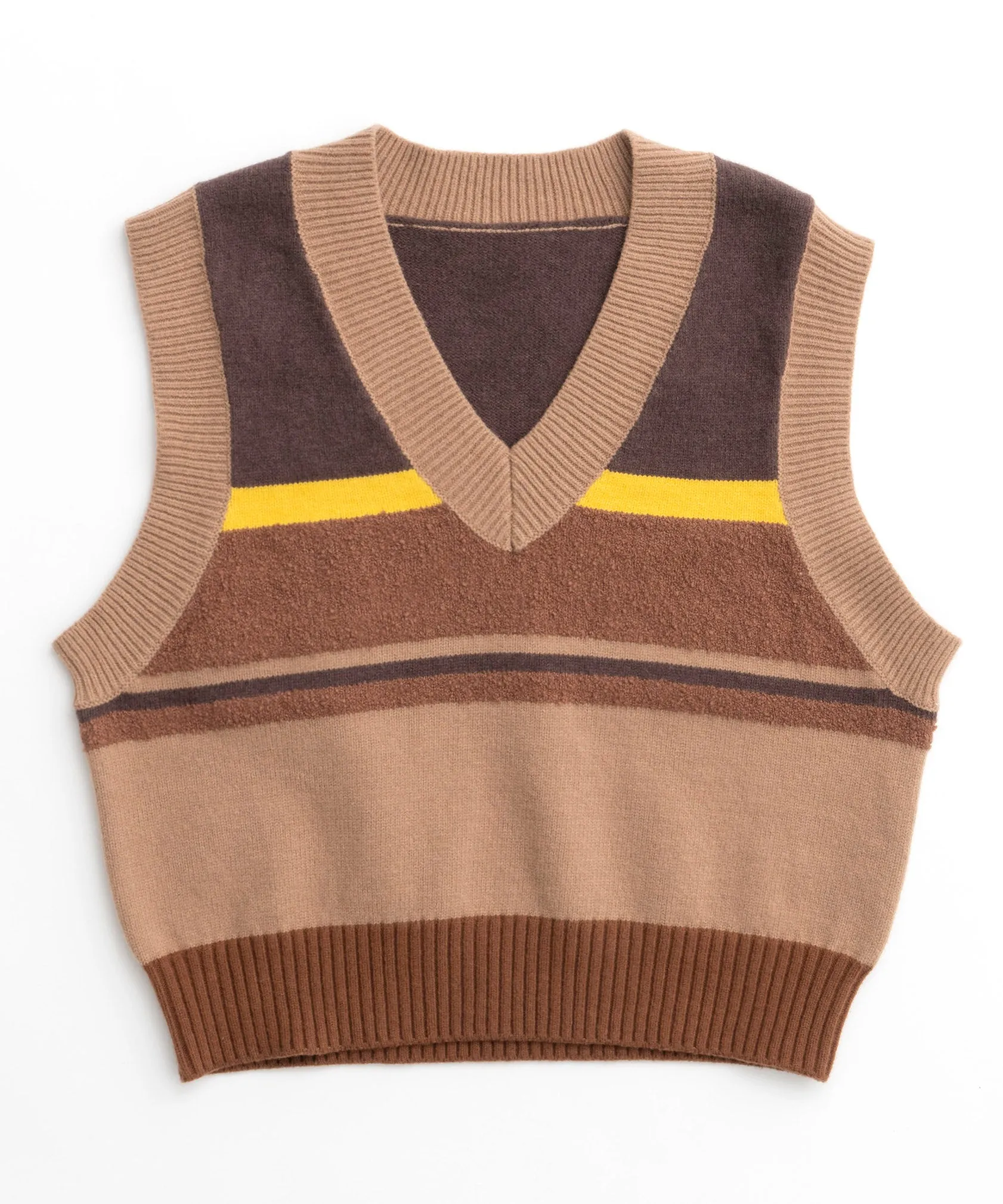 Bicolor Knit  Vest