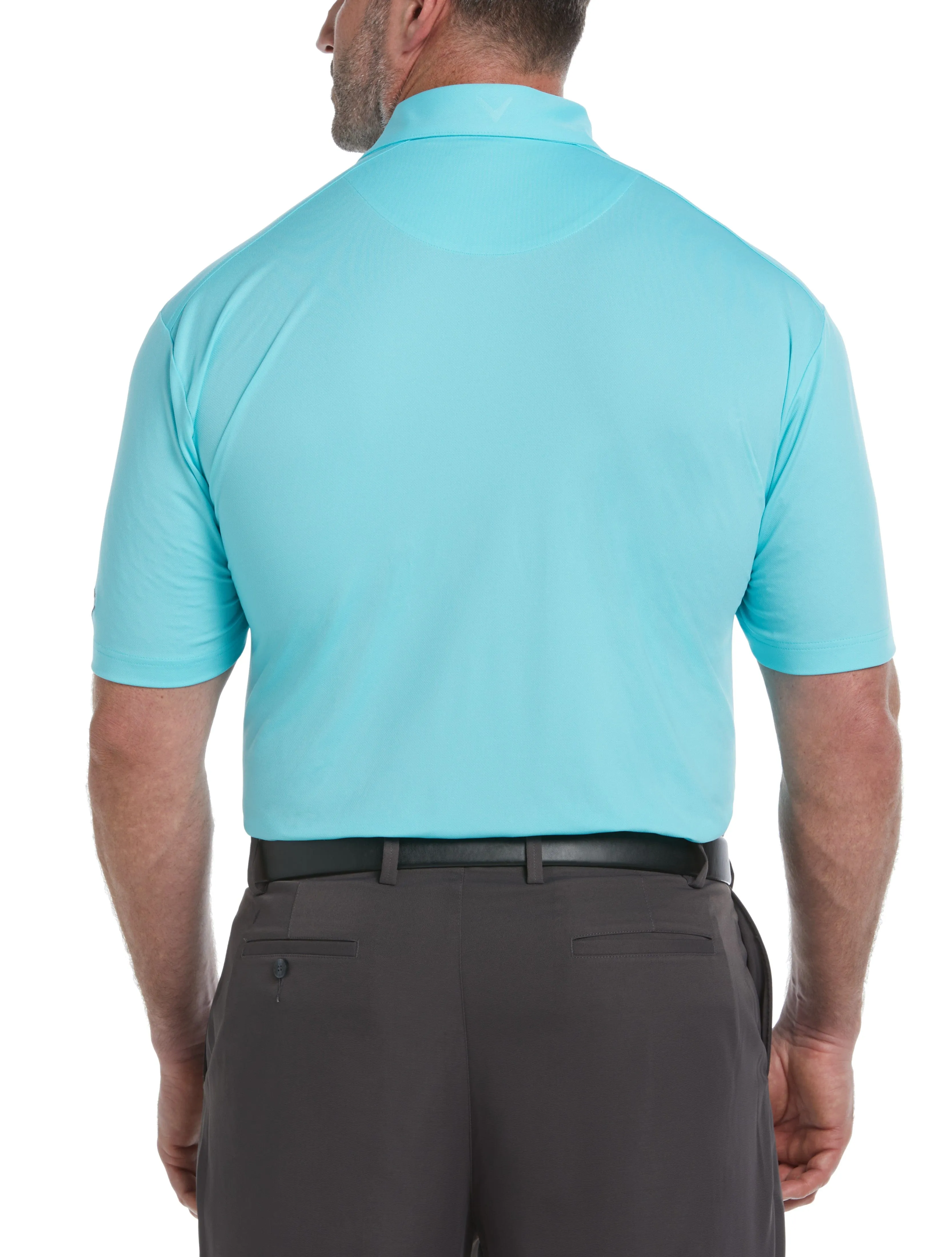 Big & Tall Cooling Micro Hex Polo with Chevron