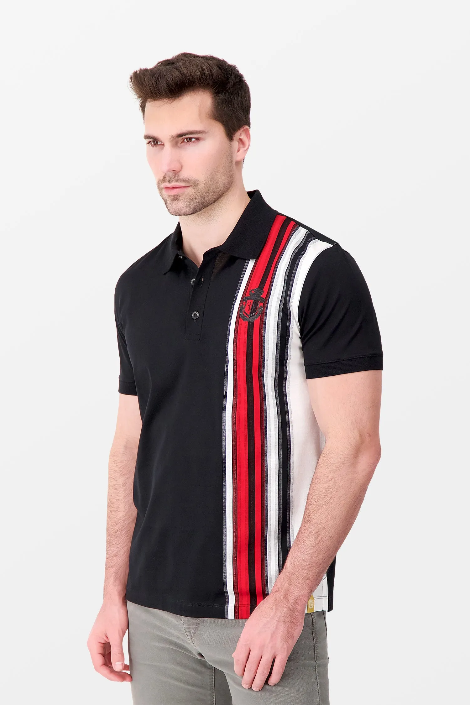 Billionaire Black Stripes SS Polo