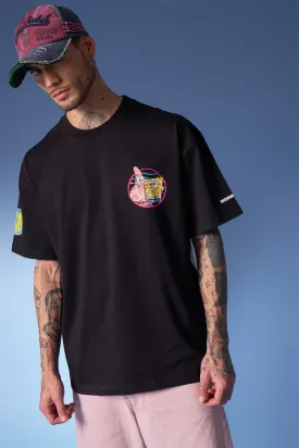 Black Back to School Oversized T-shirt