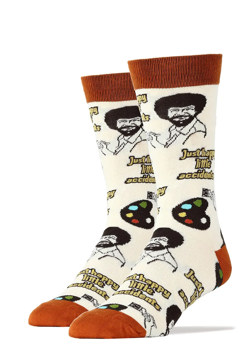 Bob Ross Happy Little Accidents Men's Socks