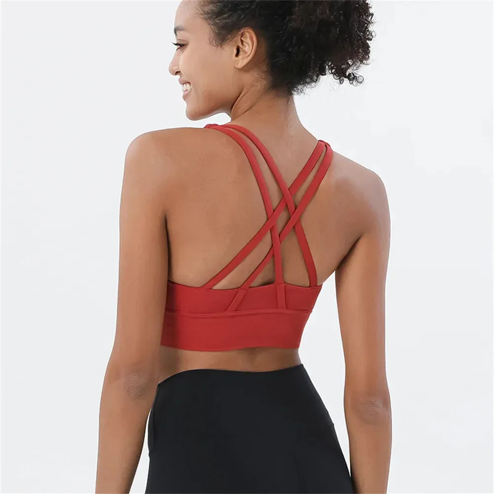 Buttery Soft Racerback Workout Yoga Crop Sports Bra