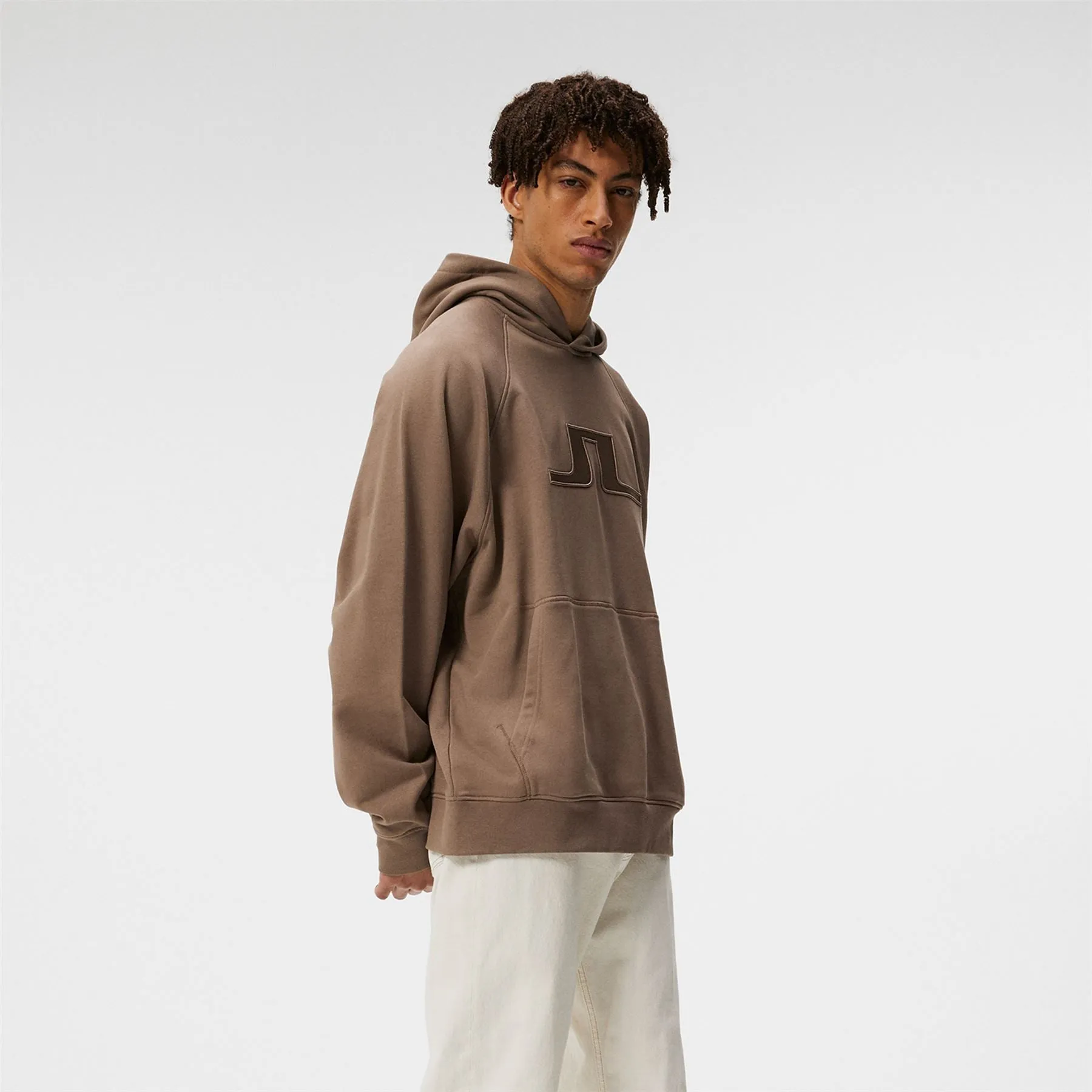 Callan Relaxed Fit Cotton Jersey Bridge Hoodie Walnut - SS24