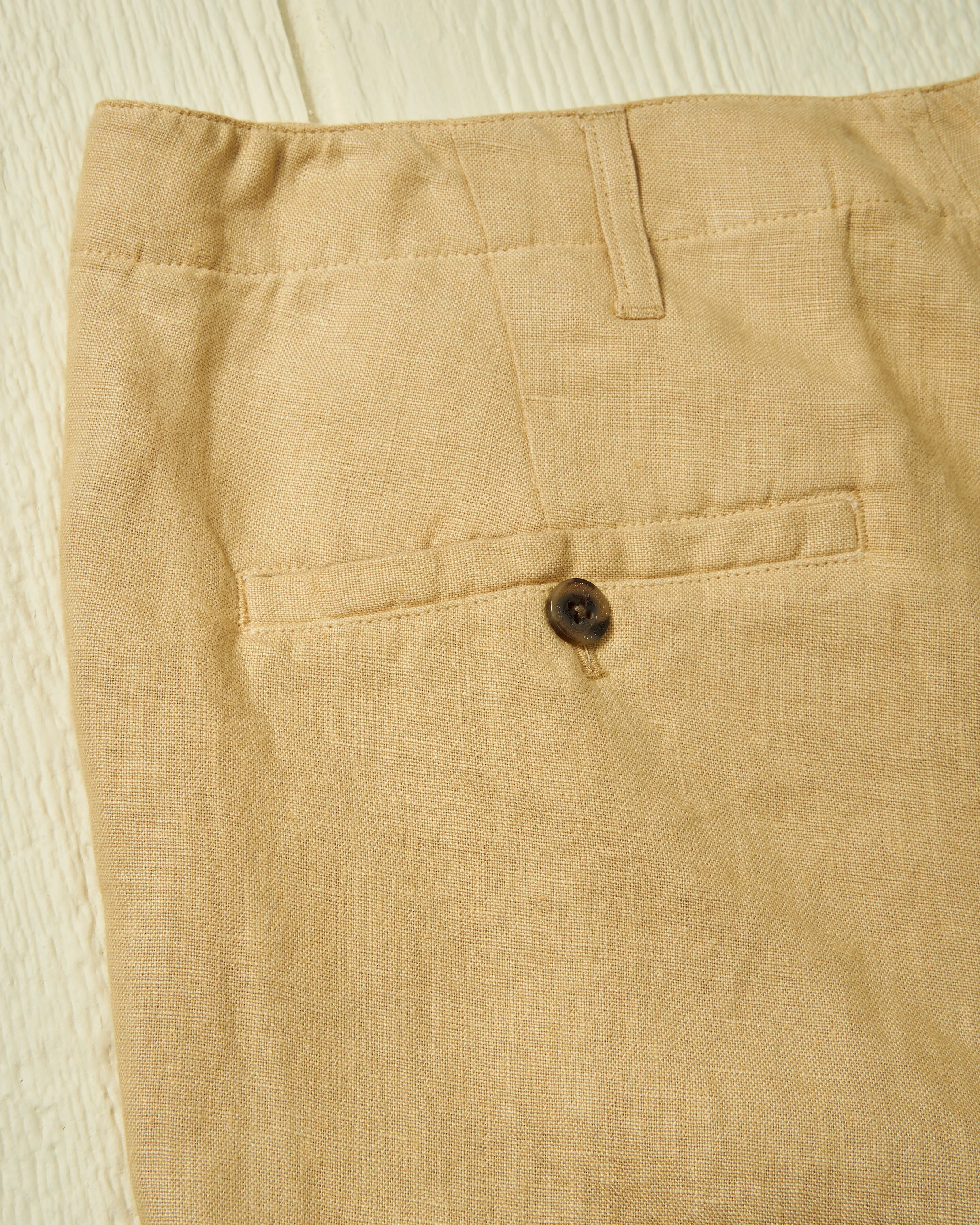 Camden Short in Khaki Linen