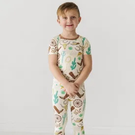 Caramel Ready to Rodeo Two-Piece Short Sleeve Bamboo Viscose Pajama Set