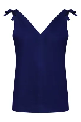 CELIA - Organic Cotton Vest Navy