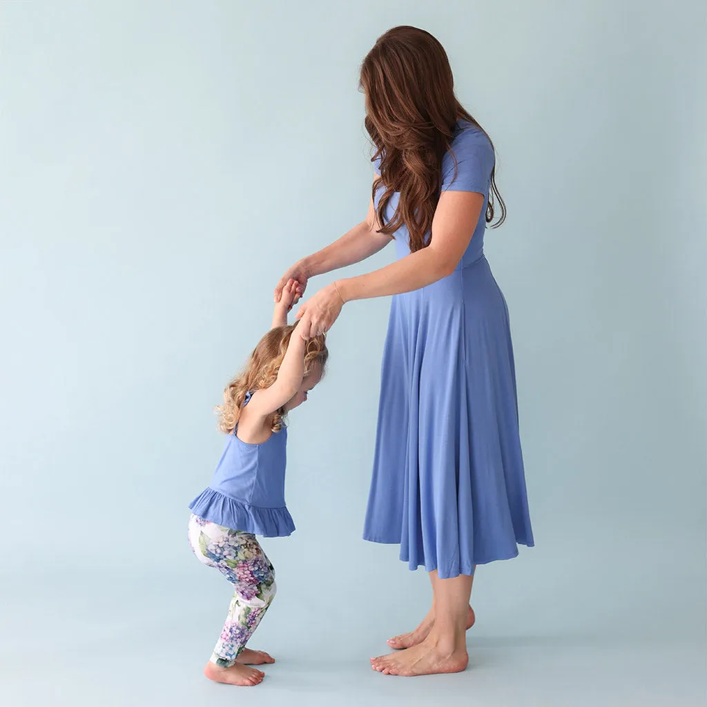 Chatham Blue Ruffled Tank