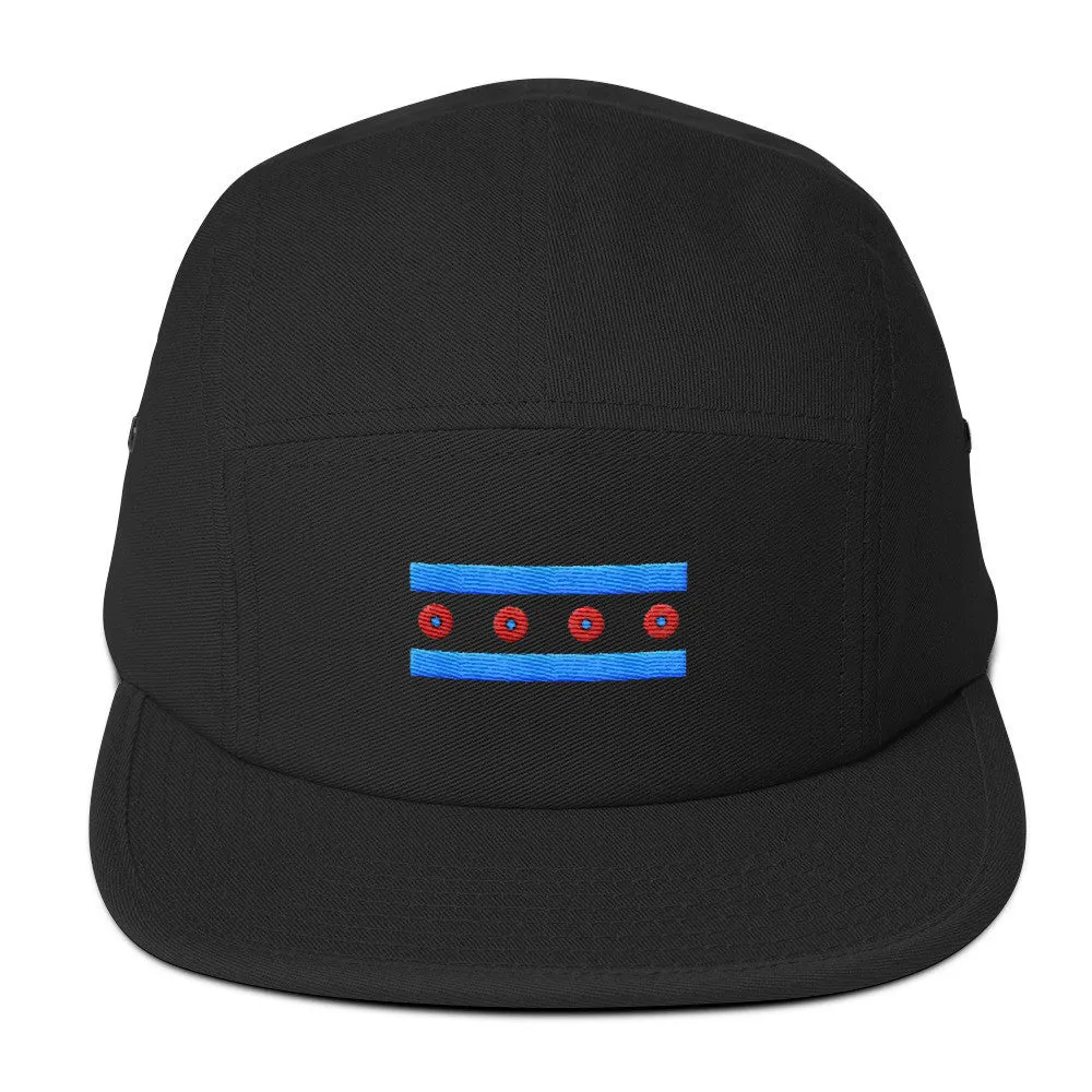 Chicago Skateboarding Black 5-Panel Camper Hat