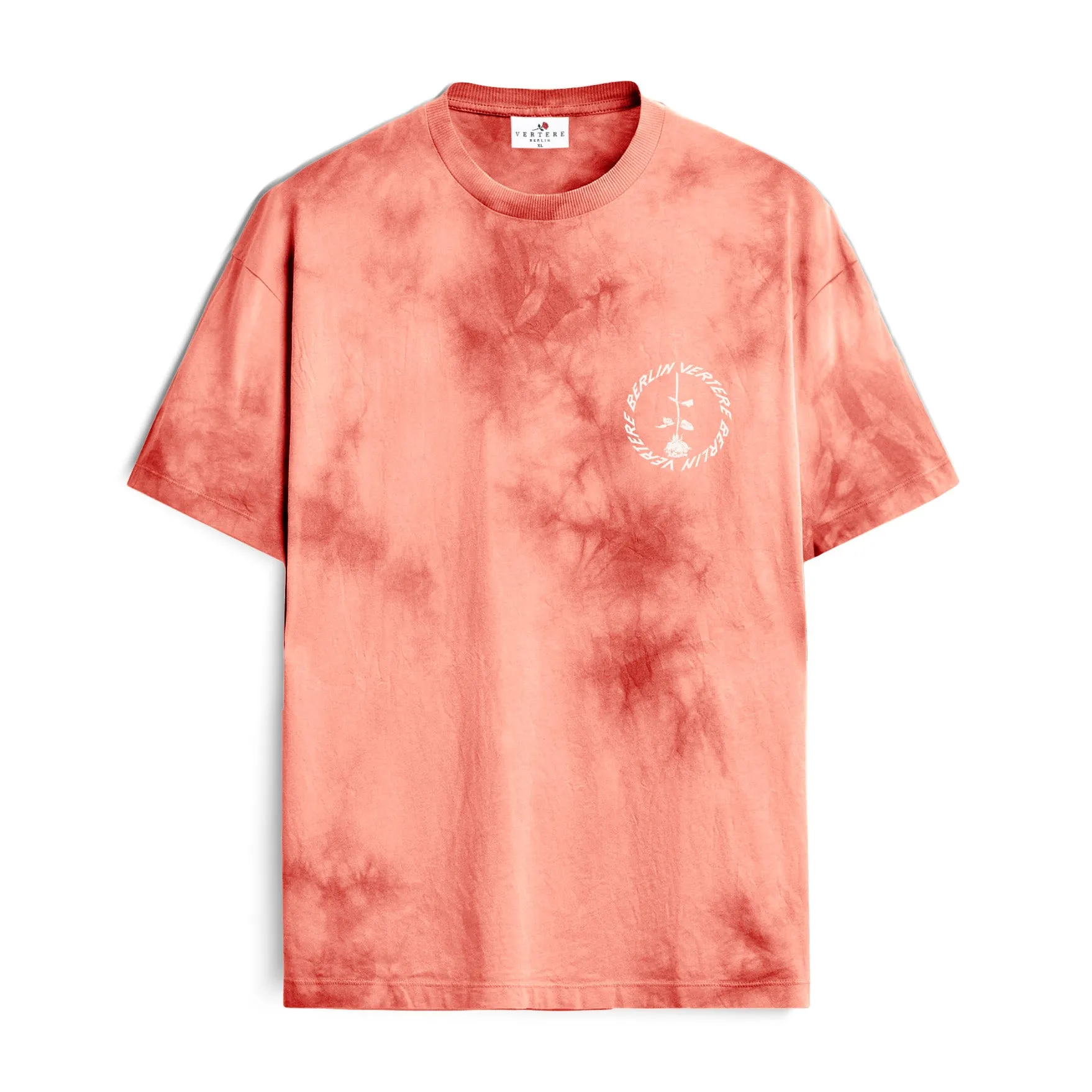 CIRCLE LOGO T-SHIRT - TIE DYE VINTAGE RED