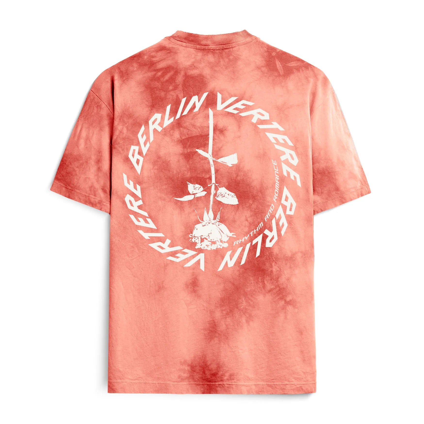 CIRCLE LOGO T-SHIRT - TIE DYE VINTAGE RED